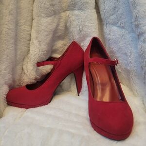 Dream Pairs Elegant Red Mary Jane Heels